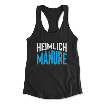 Heimlich Manure Womens Racerback Tank in Black color